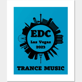 EDC Las Vegas 2023.Trance Music.Black Posters and Art